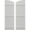 Ekena Millwork Americraft 5-Board (3 Batten) Wood Joined Board-n-Batten Shutters w/Ellipt Top, ARW401BE518X77STH, PR ARW401BE518X77STH - alternate 1